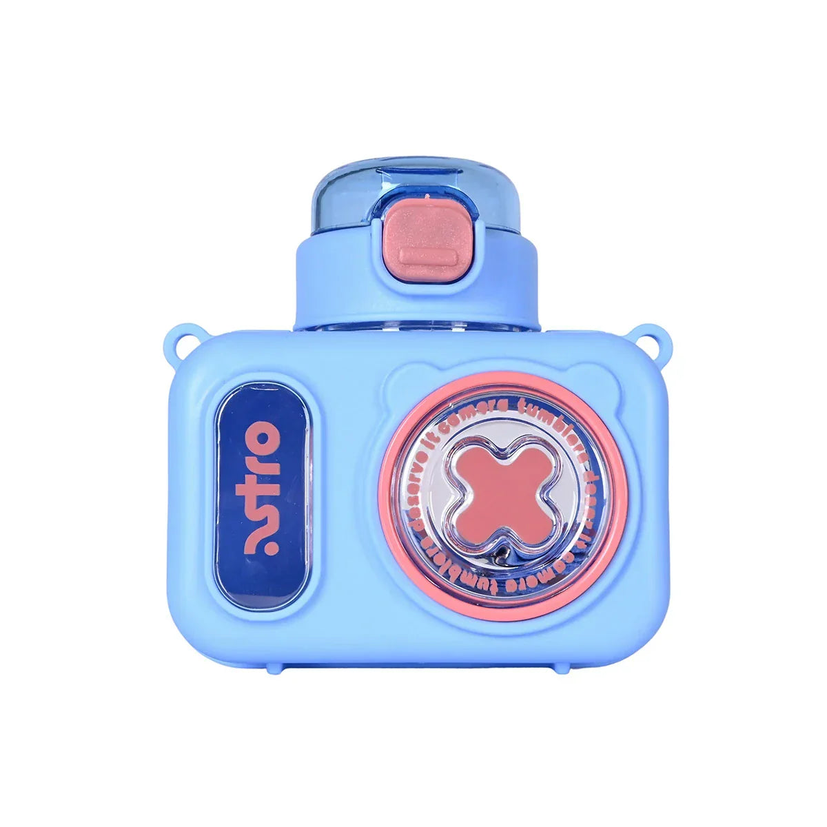 Camera-Style Kids Water Bottle with Strap
