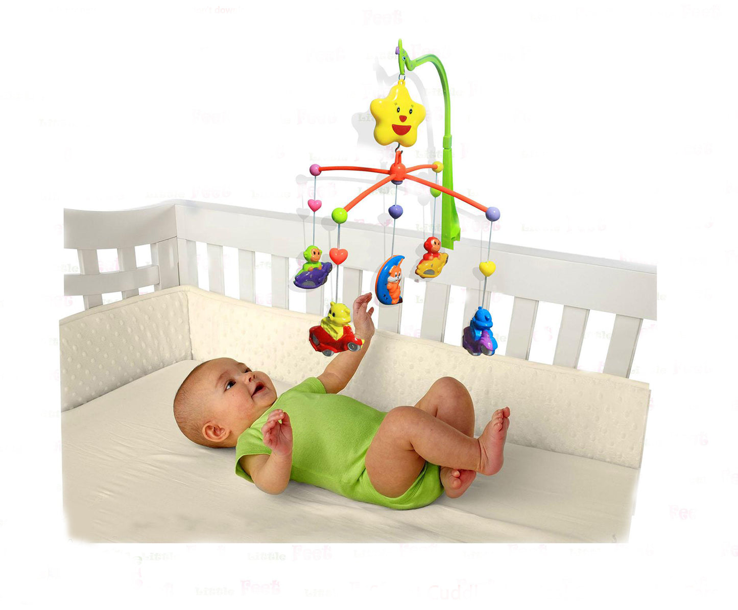 Musical Mobile Crib Toy with Projection & Rotating Pendants – For Newborns