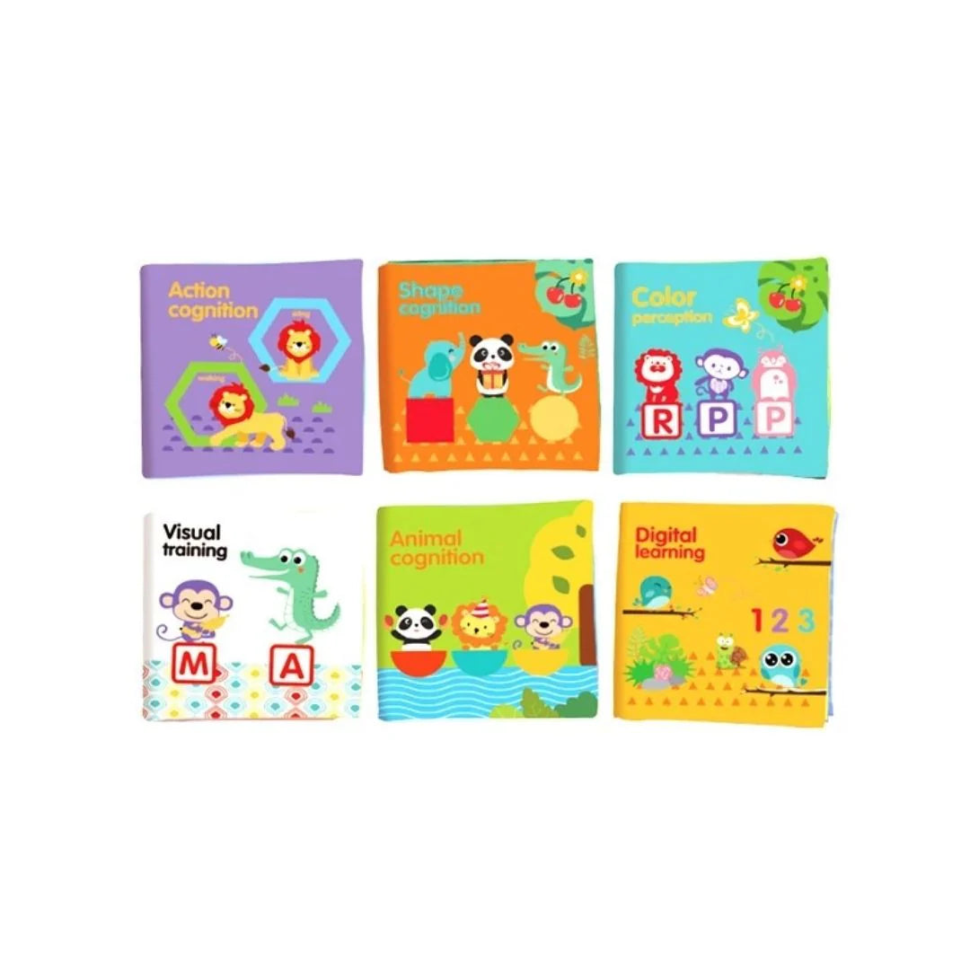 Kids Melody Baby Cloth Book Set – Soft Educational Books for Toddlers (Set of 6)