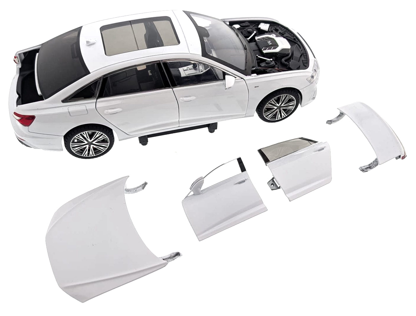1:18 Scale Audi A6L Diecast Model Car – White