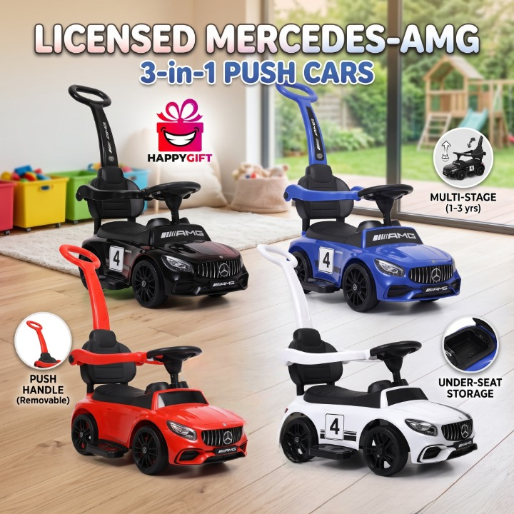 Premium Licensed Mercedes-AMG 3-in-1 Ride-On Push Car – The Ultimate Gift for Little Drivers