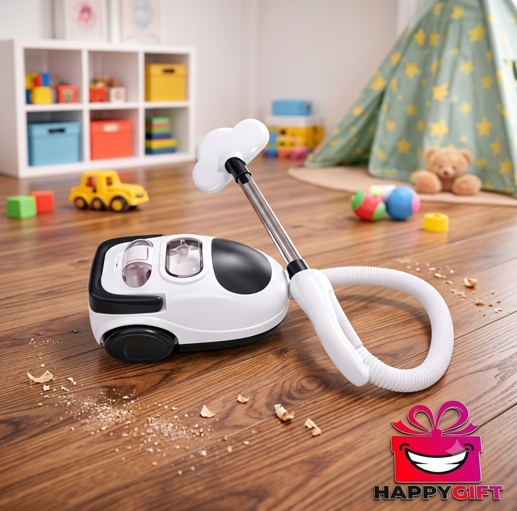 Kids Electronic Toy Vacuum Cleaner with Real Suction & Realistic Lights