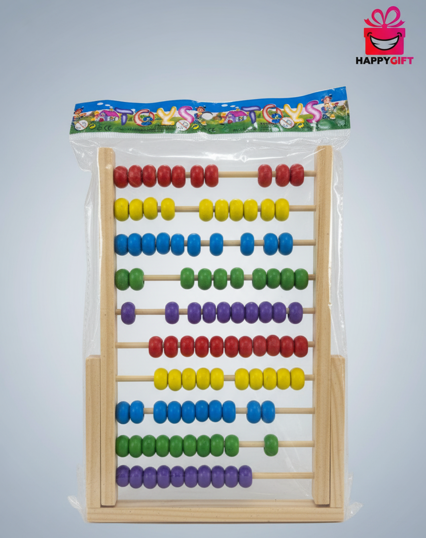 Classic Wooden Abacus Counting Toy - Colorful Math & Learning Tool for Kids