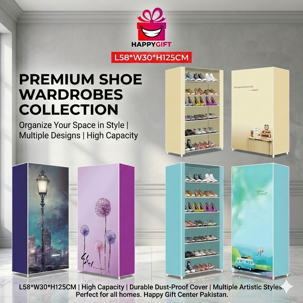 Premium 5-Layer Dust-Proof Shoe Wardrobe by Happy Gift