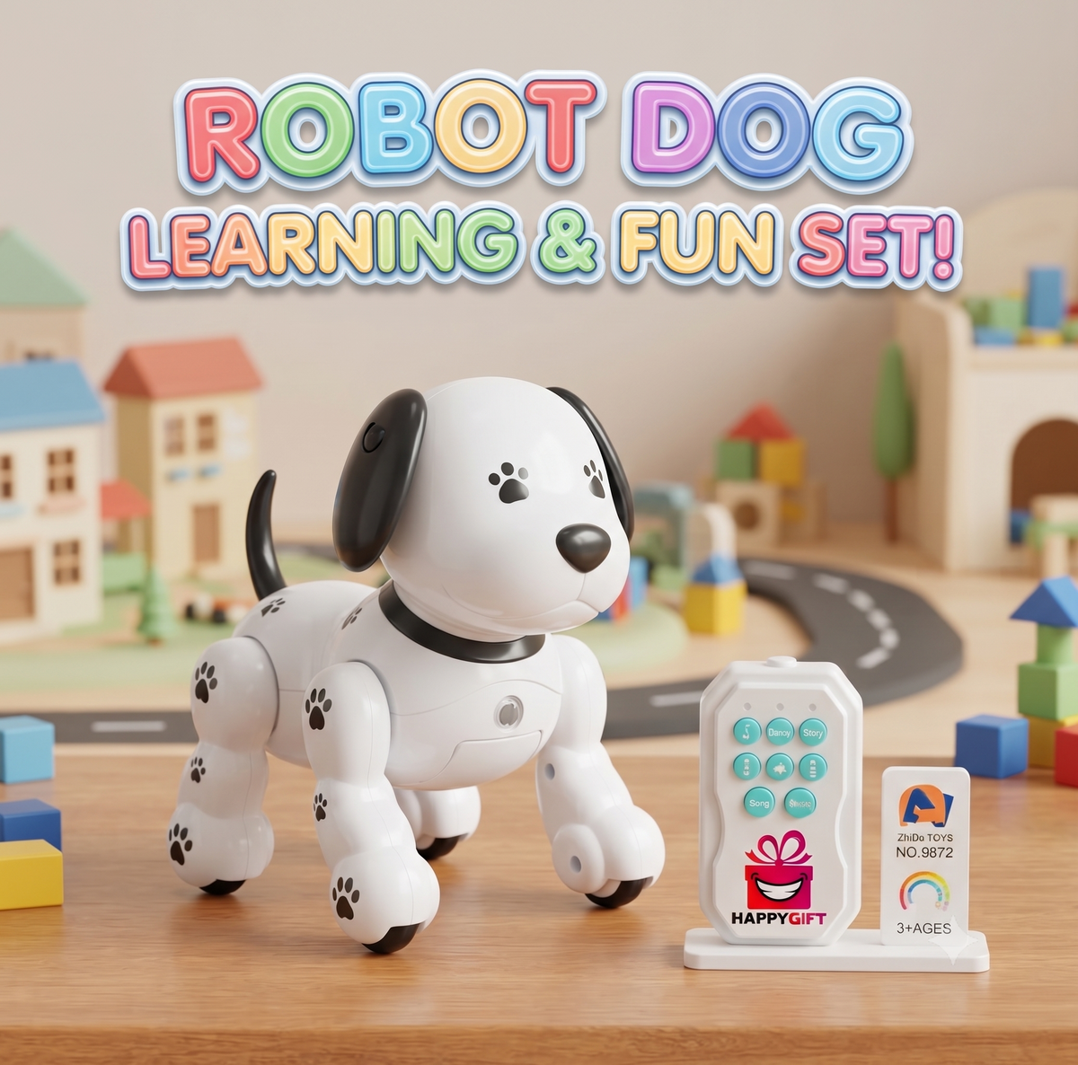 Little Angels Robot Dog Learning & Fun Set - Interactive RC Puppy with Sound & Movement