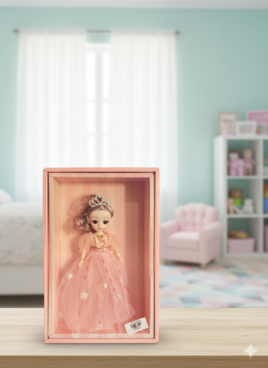 Pink Princess Fashion Doll with Tiara