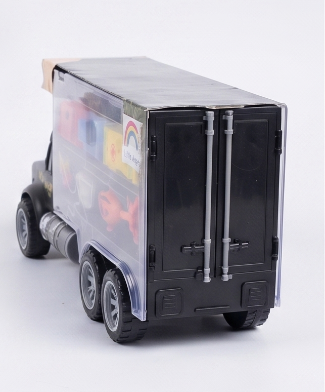 Large Mobile Garage Dino Truck Playset with 6 Diecast Cars & Helicopter — 1:24 Scale Carrier Toy