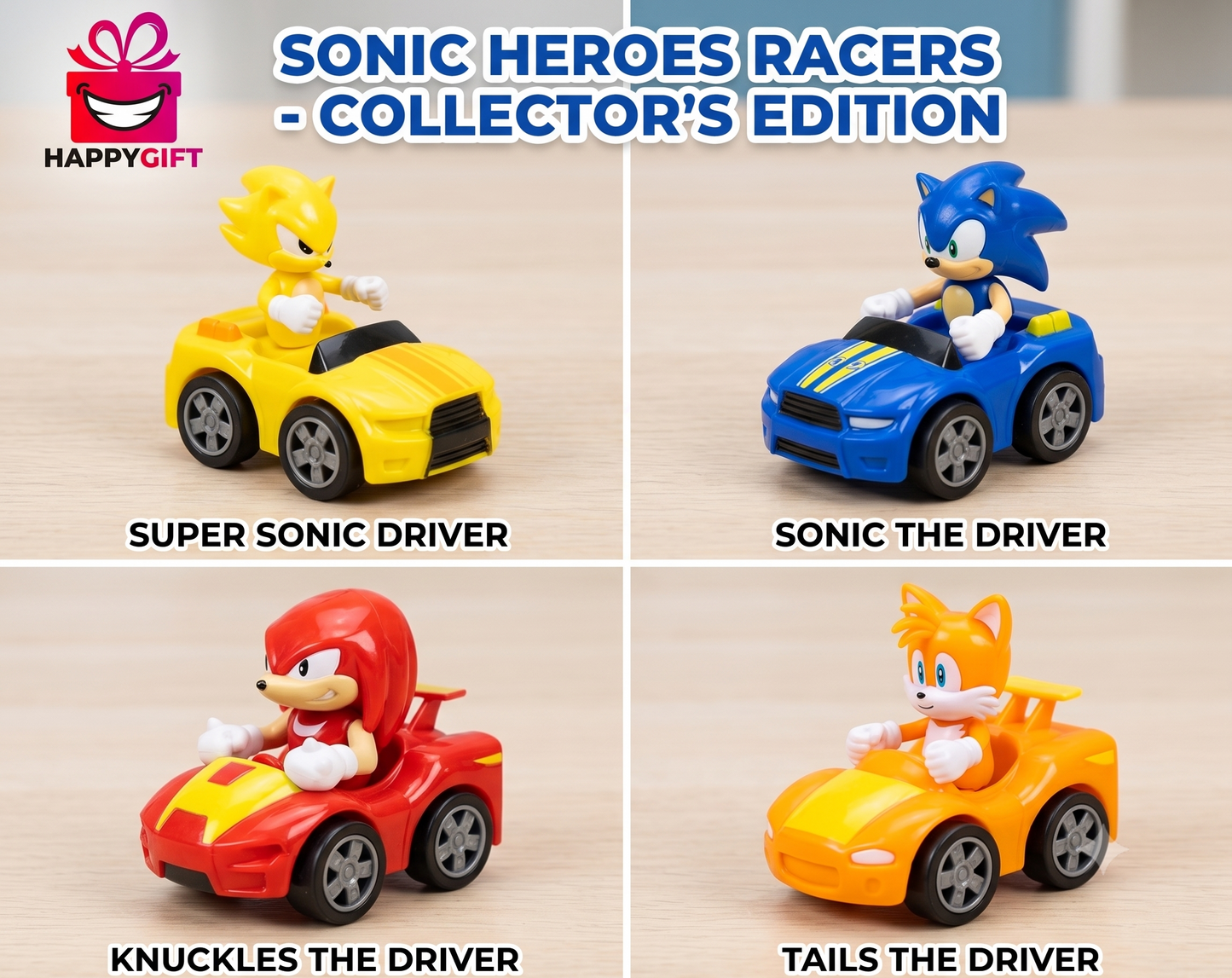 Sonic Heroes Deluxe Figure & Racer Set – 8-Piece Ultimate Collection
