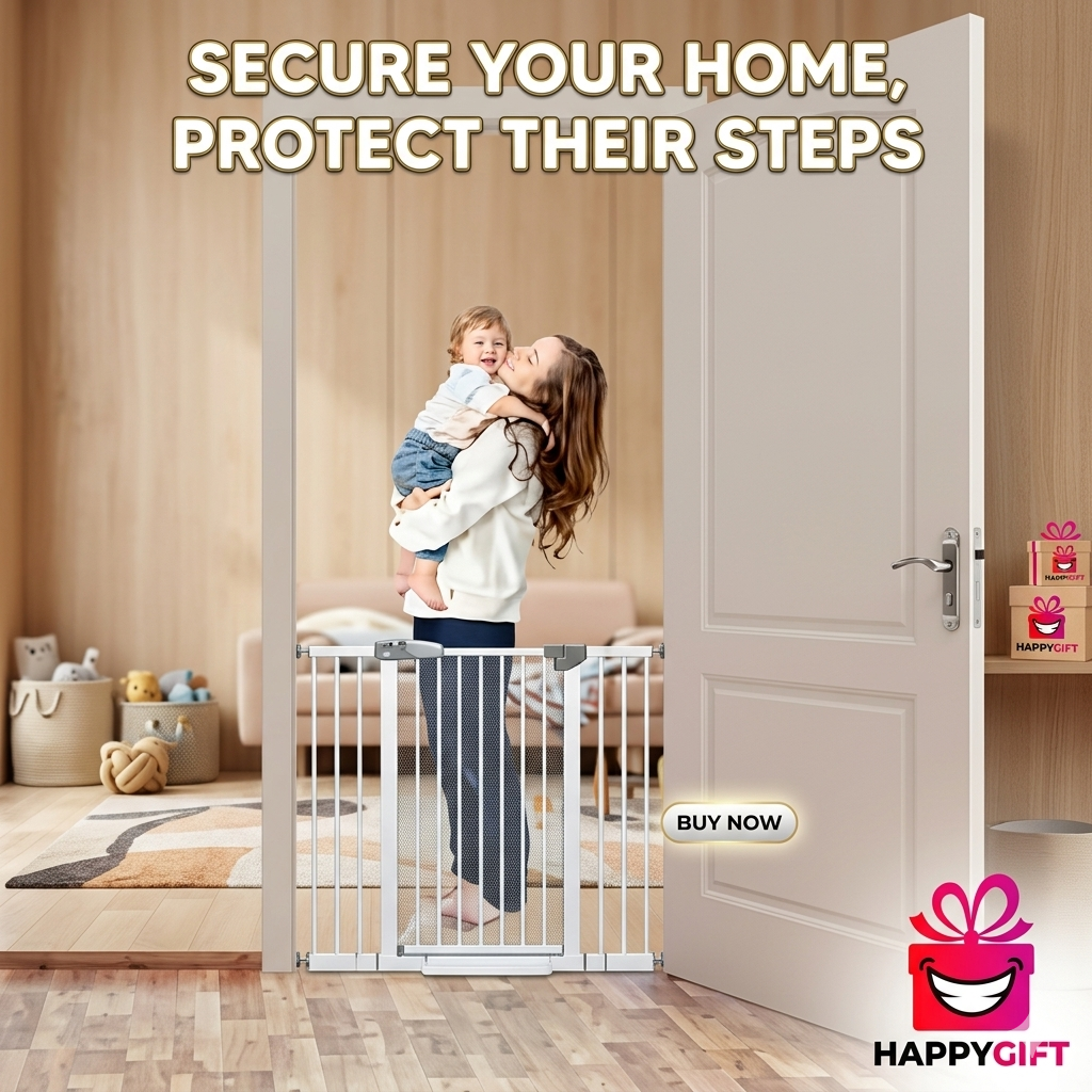 Popofish Pressure Fit Safety Gate – The Ultimate Safe & Secure Solution for Your Home