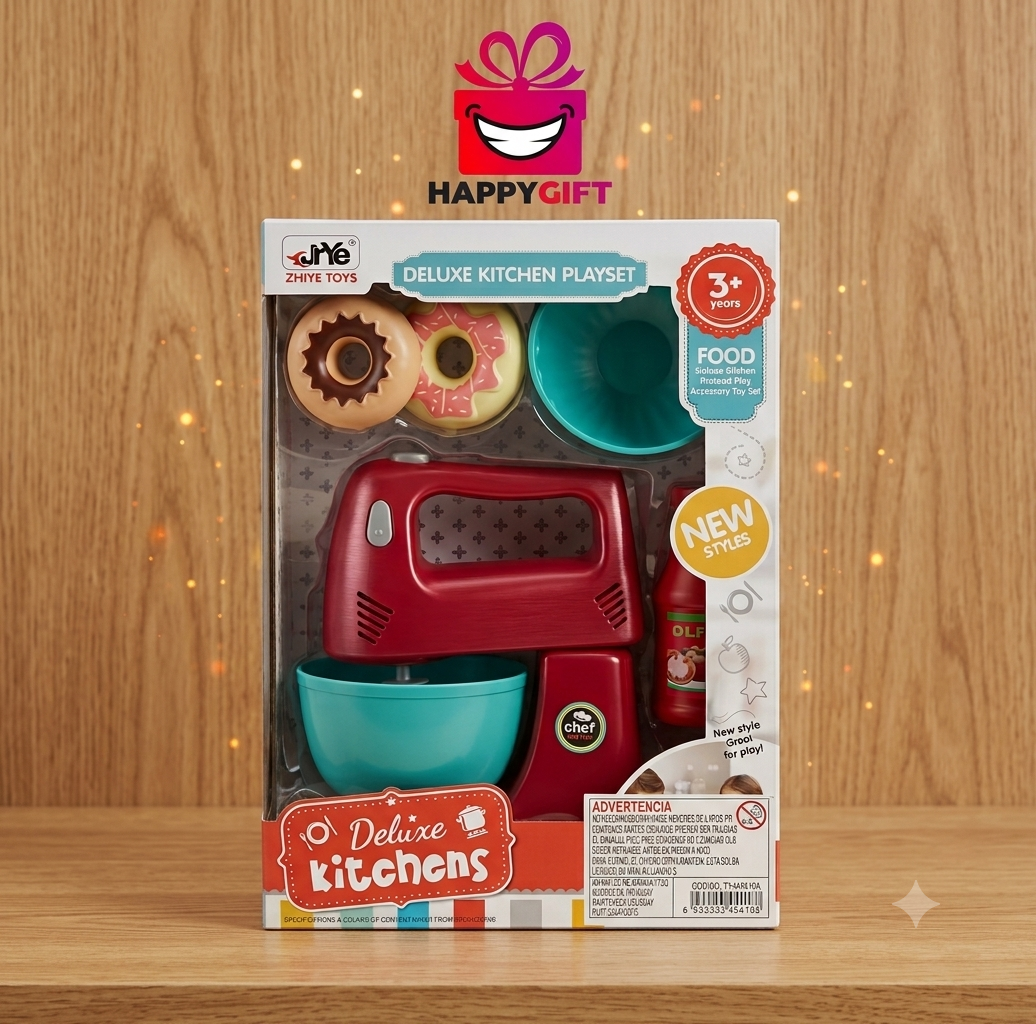 Kids Toy Stand Mixer Playset – Pretend Play Kitchen Baking Toy for Toddlers (Ages 3+)