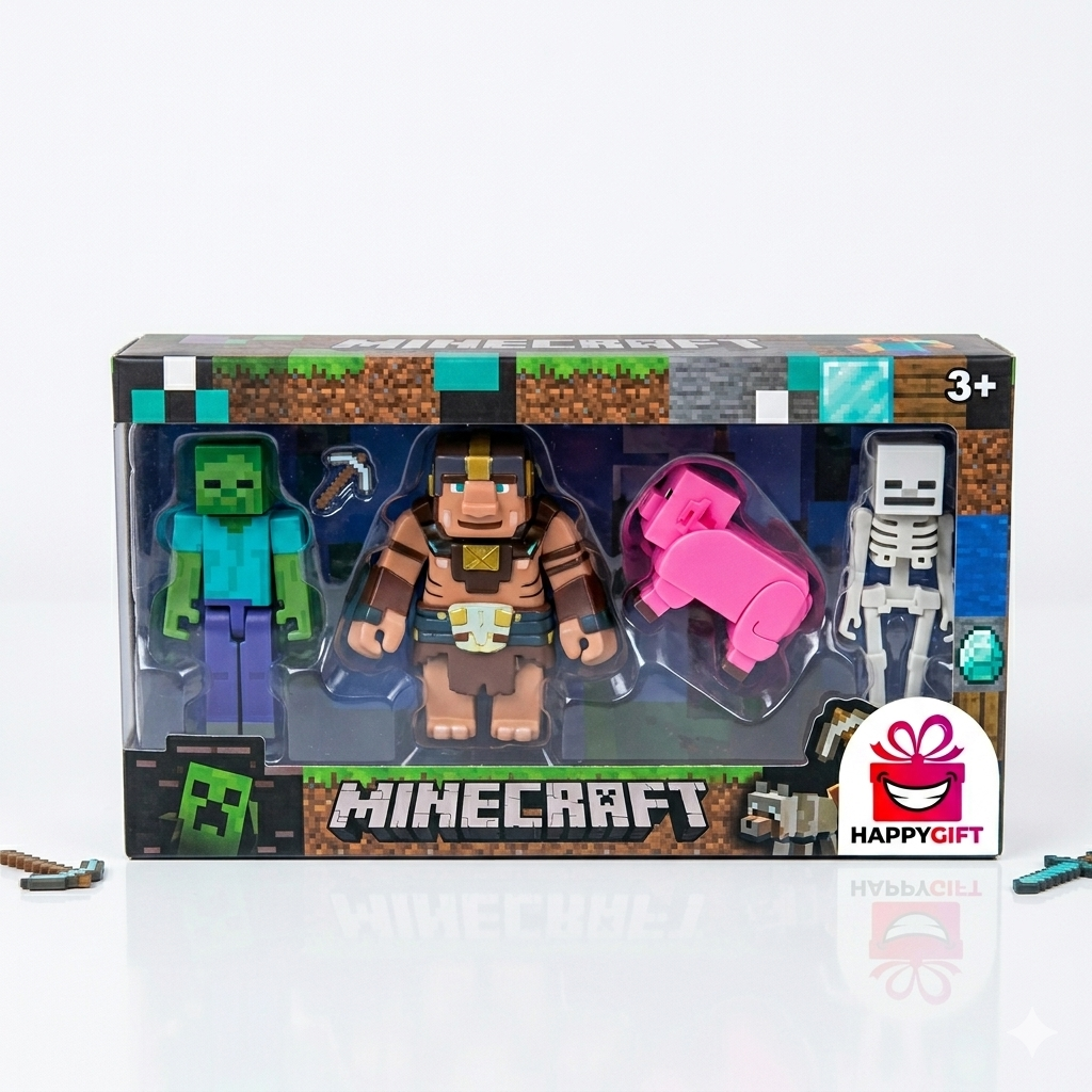 Minecraft Adventurer Action Figure Set (4 Pieces)