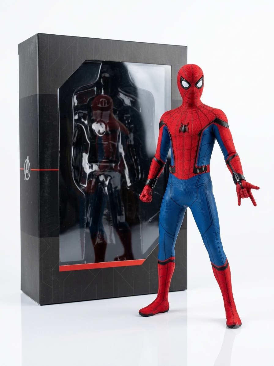 Marvel Hot Toys Spider-Man: Homecoming Action Figure – Premium 12-Inch Collectible with Window Display Box