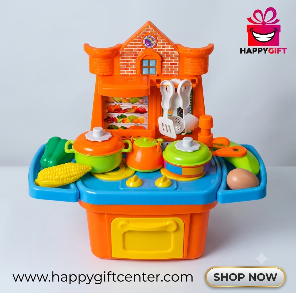 Interactive Kids' Portable Kitchen Playset – Compact Pretend Cooking Station for Little Chefs
