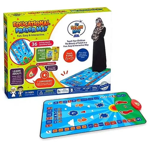 Interactive Kids Prayer Mat – Learn Salah the Fun Way!