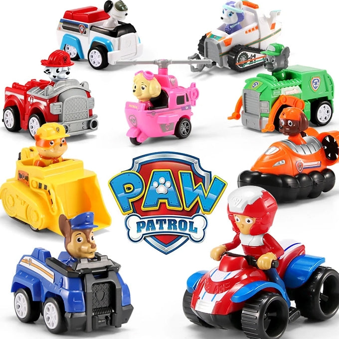 Paw Hero Pull-Back Vehicle Toy Set – 6pc Action Pack