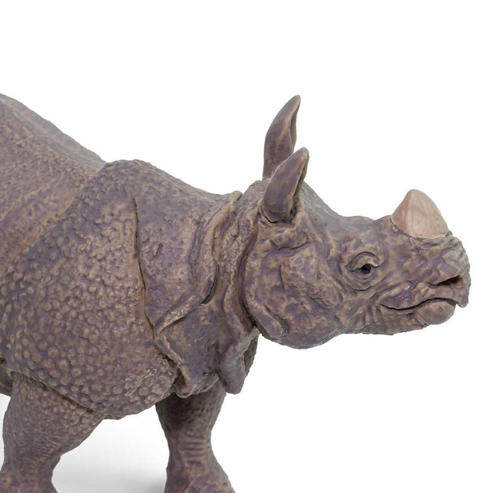 Rhino Realistic Greater One-Horned Rhino Wildlife Toy Figurine