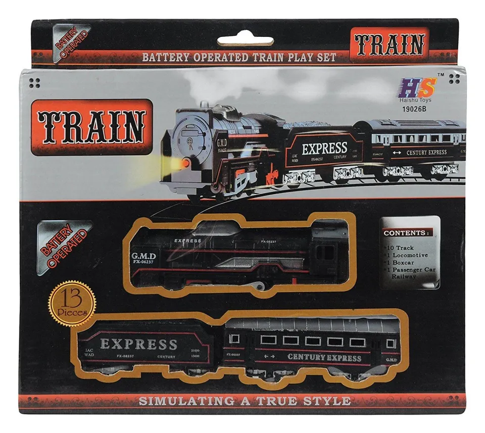 Small Black Train Toy Express Set