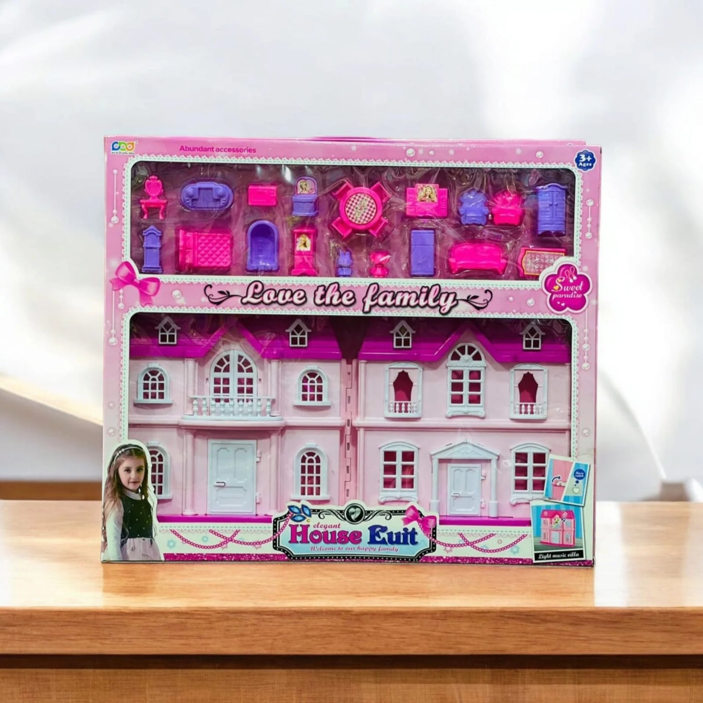 Love the Family – Dream Dollhouse Playset with Furniture