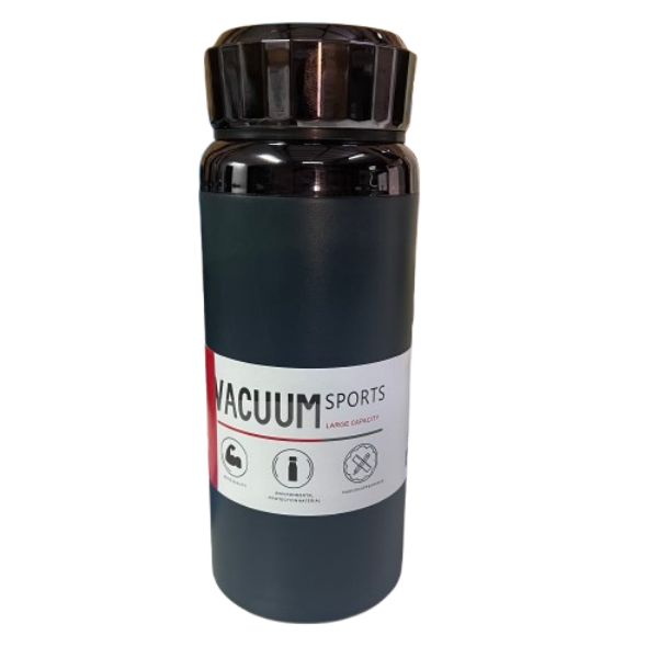 Black Vacuum Sports Insulated Bottle Hot and Cold