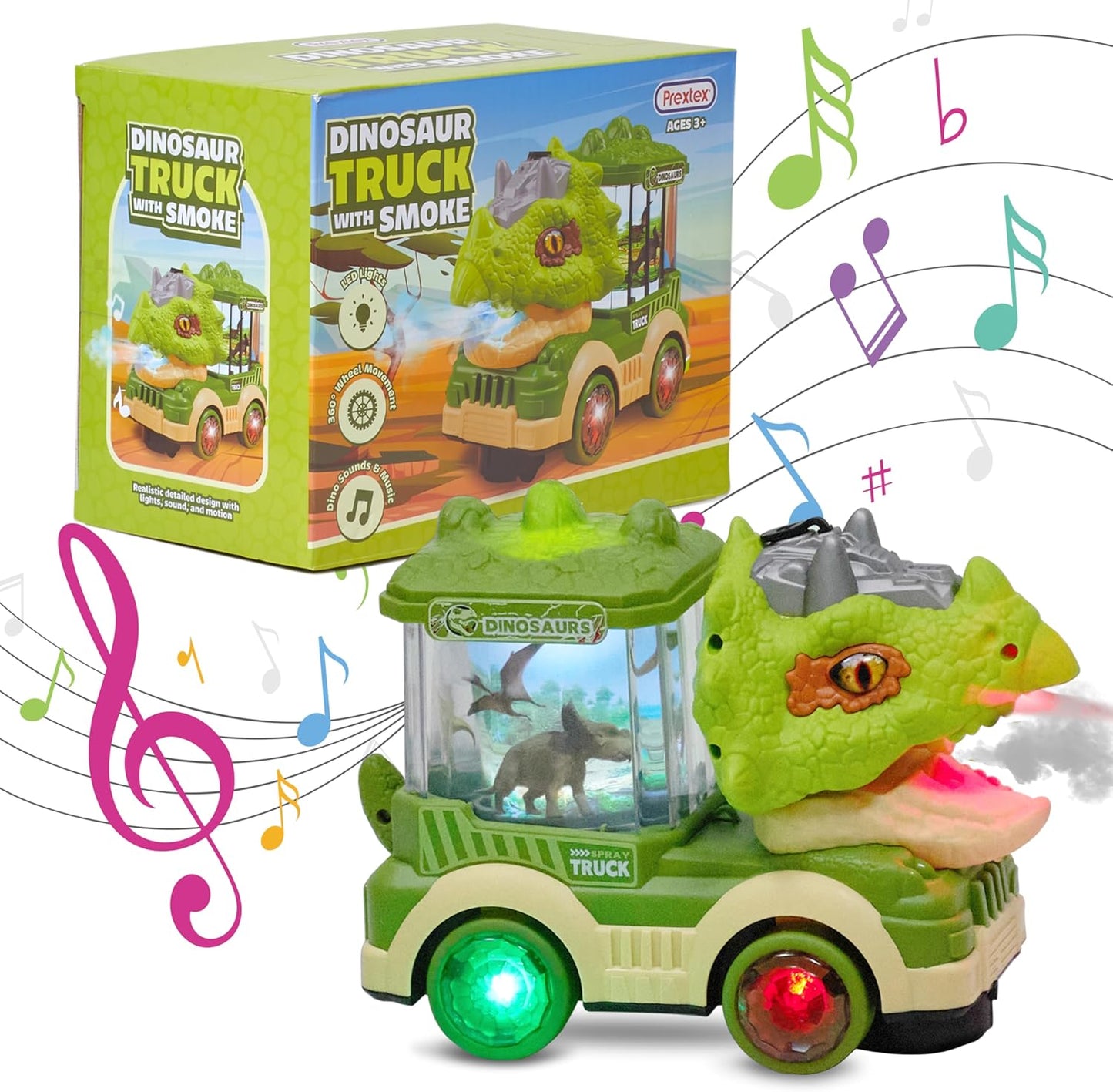 Prextex Dinosaur Spray Truck
