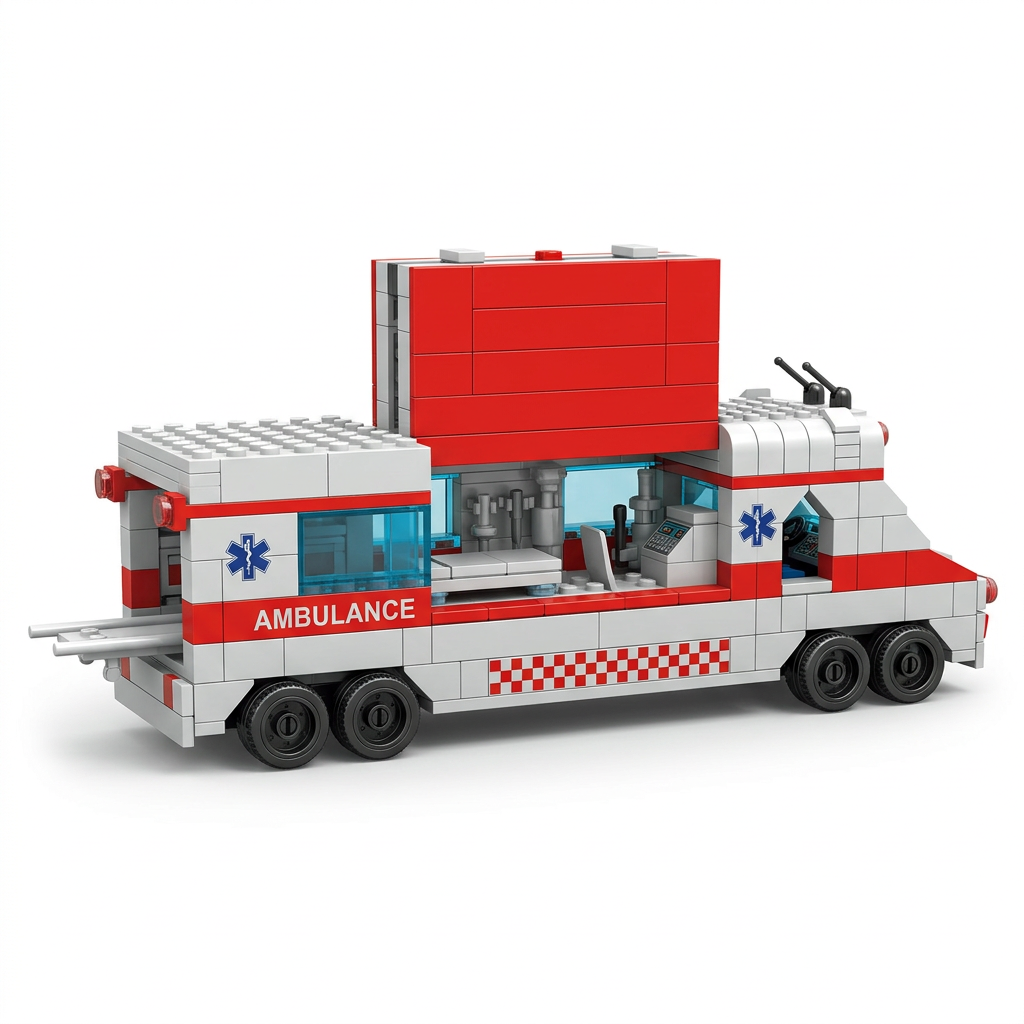 1000-Piece Ambulance Building Blocks Set | Happy Gift
