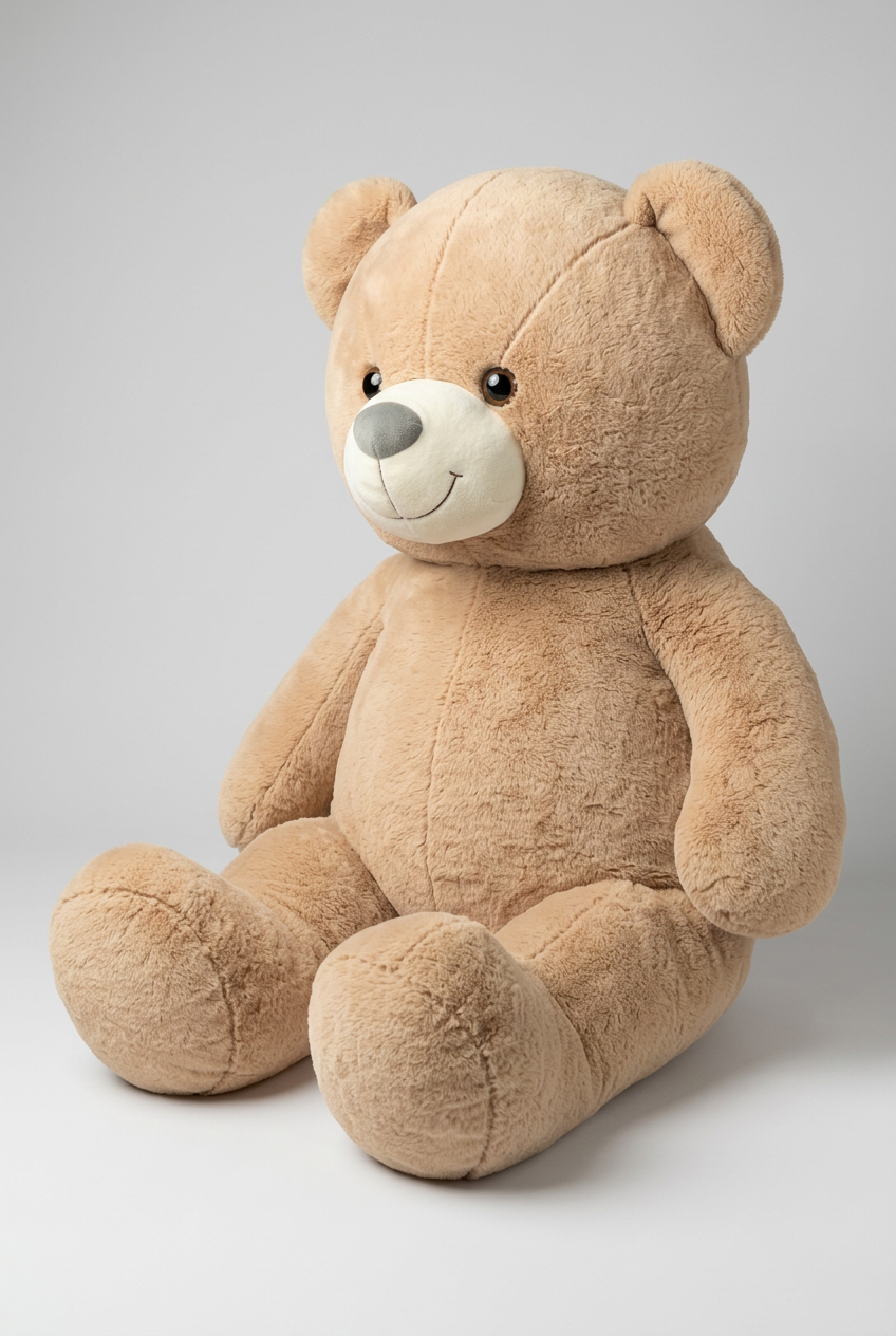 121 CM Beige Teddy Bear – Smiling Plush Soft Toy Gift | Happy Gift