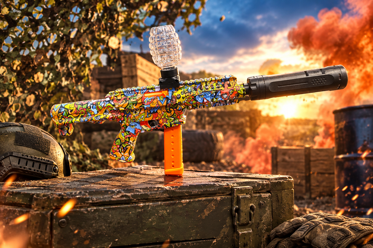 AR P9 Tactical Graffiti Gel Ball Blaster - Automatic & Manual Set/HAPPYGIFT