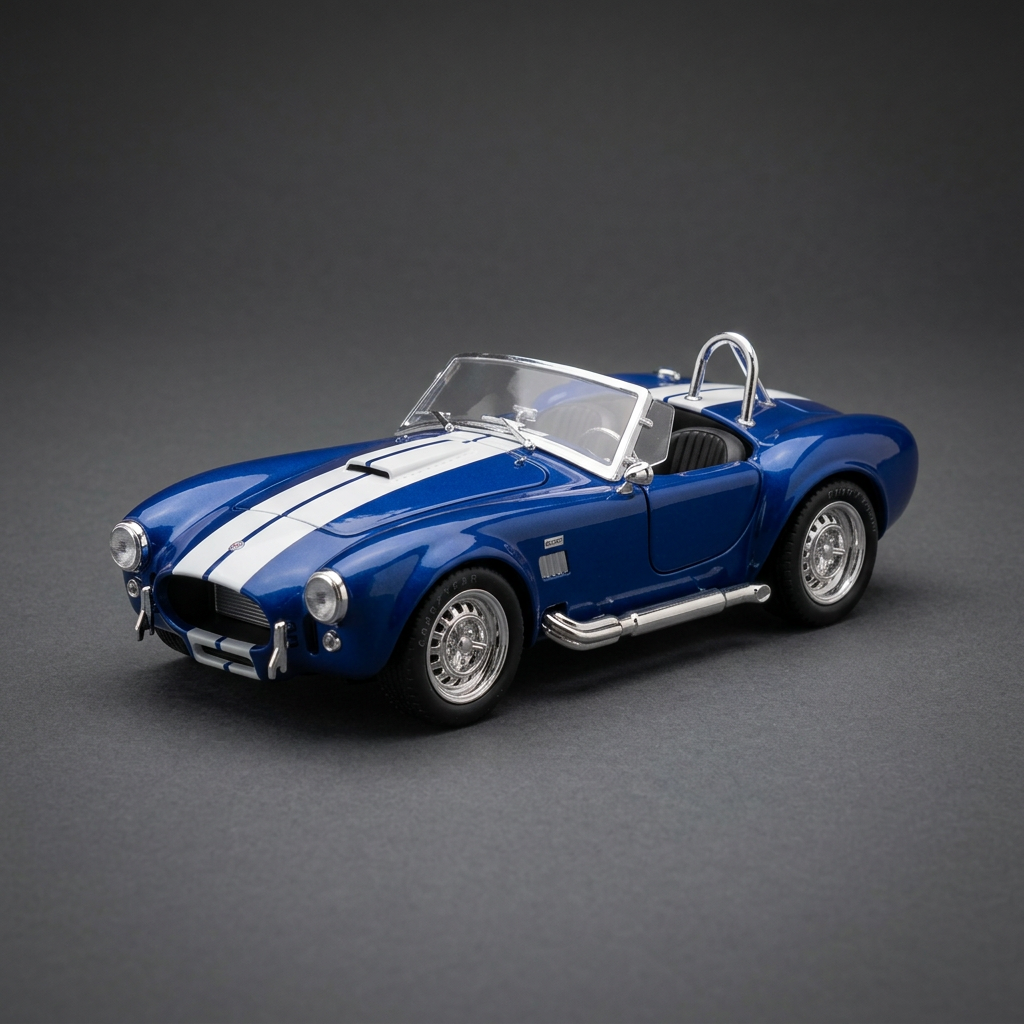 Shelby Cobra Style Model Car – Blue & White | Happy Gift