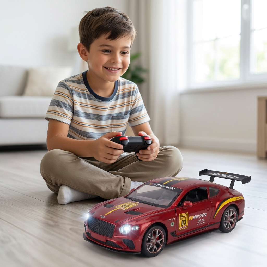 Red RC Racing Car with Lights & Opening Doors | Happy Gift