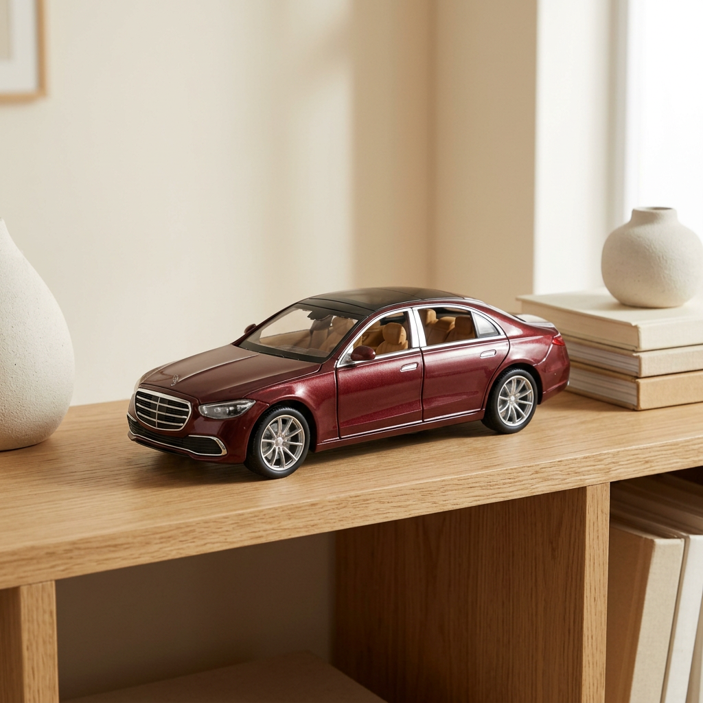 Mercedes-Benz S-Class Style Model Car – Burgundy | Happy Gift