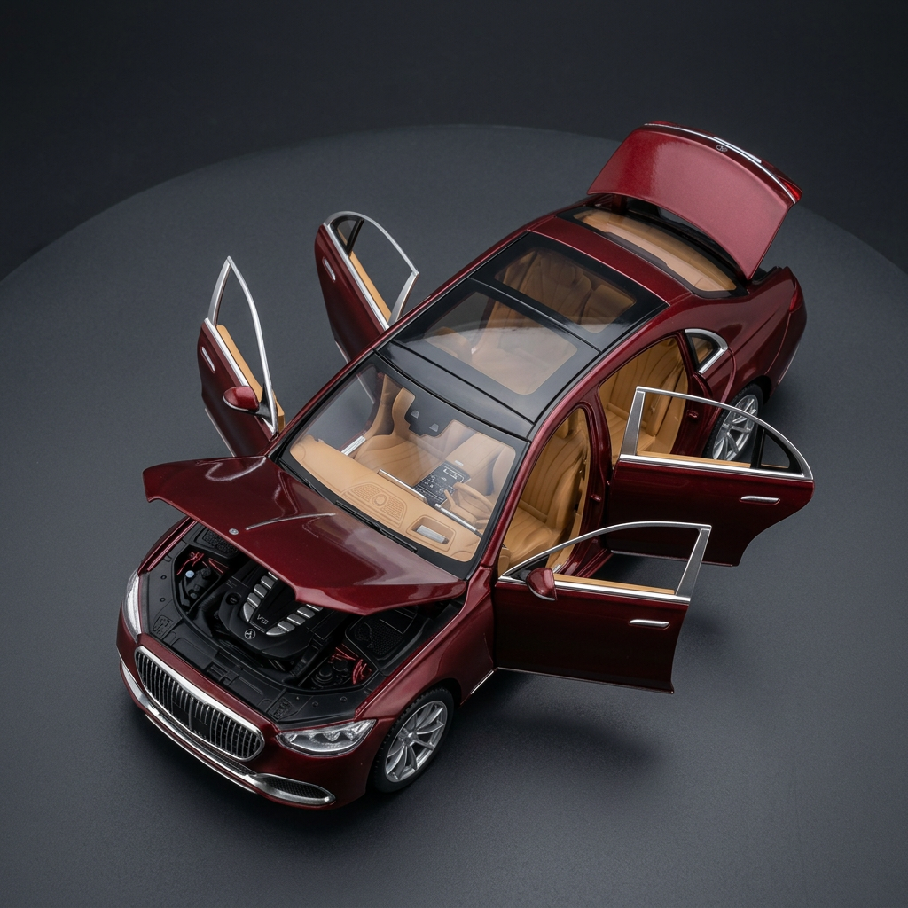 Mercedes-Benz S-Class Style Model Car – Burgundy | Happy Gift