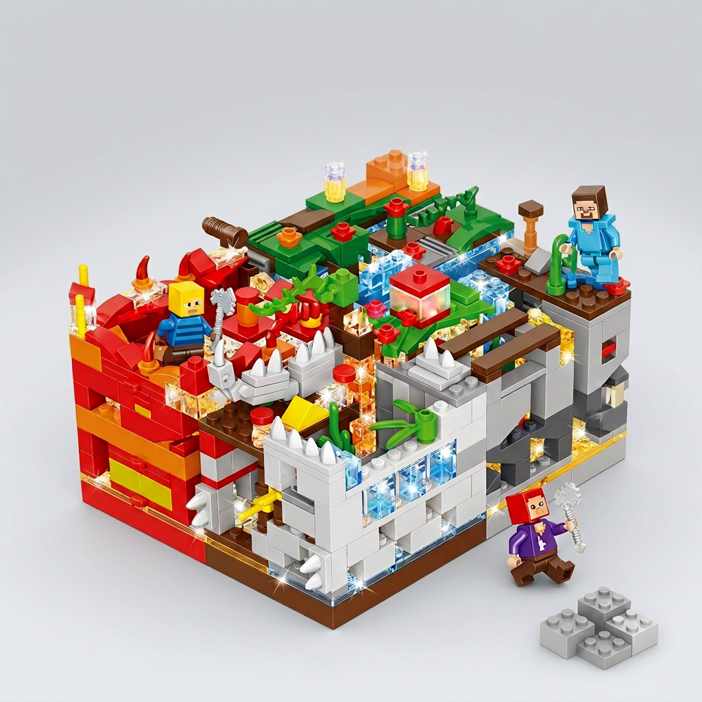 4-in-1 Fantasy Castle Building Blocks Set | Happy Gift