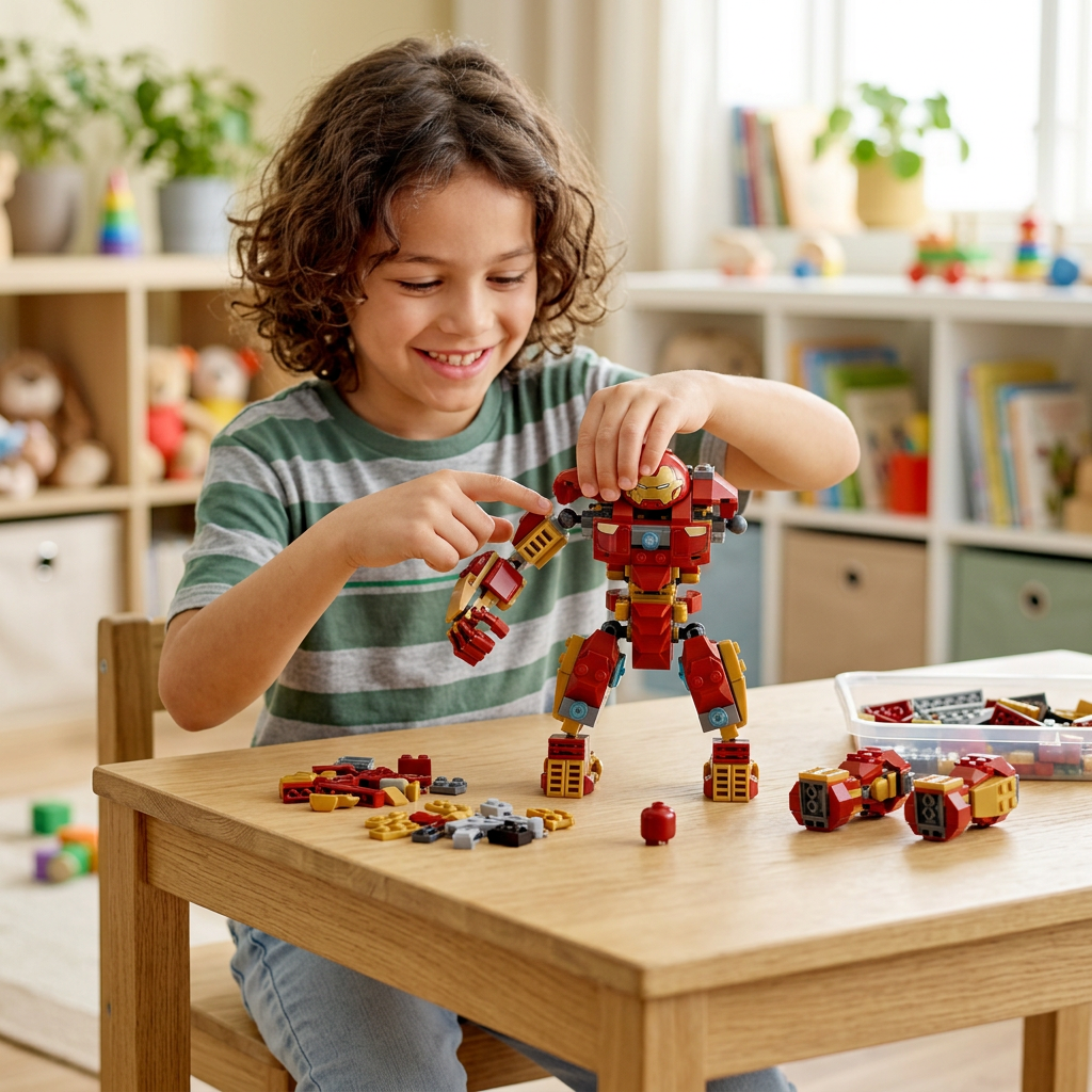 Superhero Mech Building Blocks Set, 260 Pieces | Happy Gift