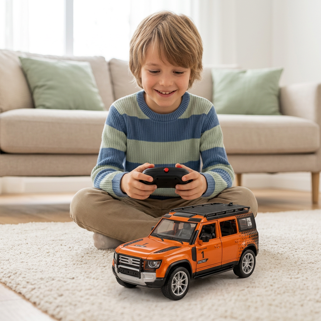 Land Rover Defender Style Remote Control SUV – Orange | Happy Gift
