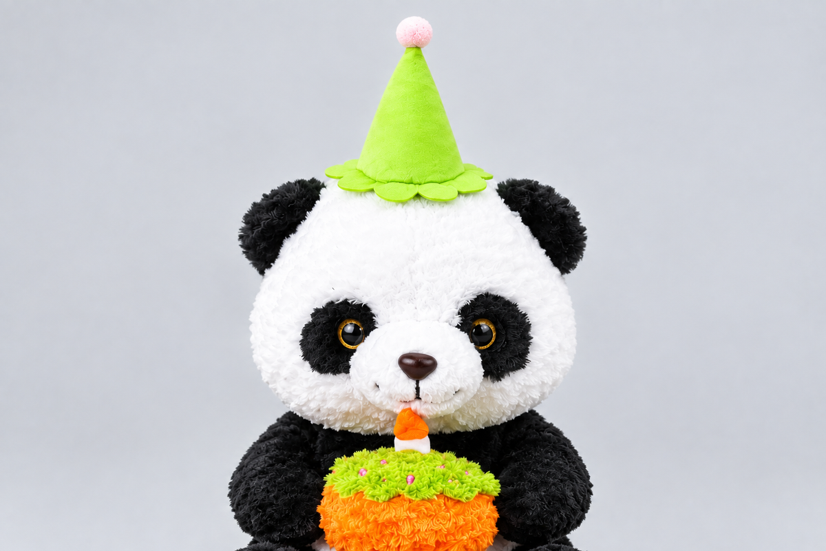 50CM Panda Plush Soft Toy with Birthday Cake | Happy Gift