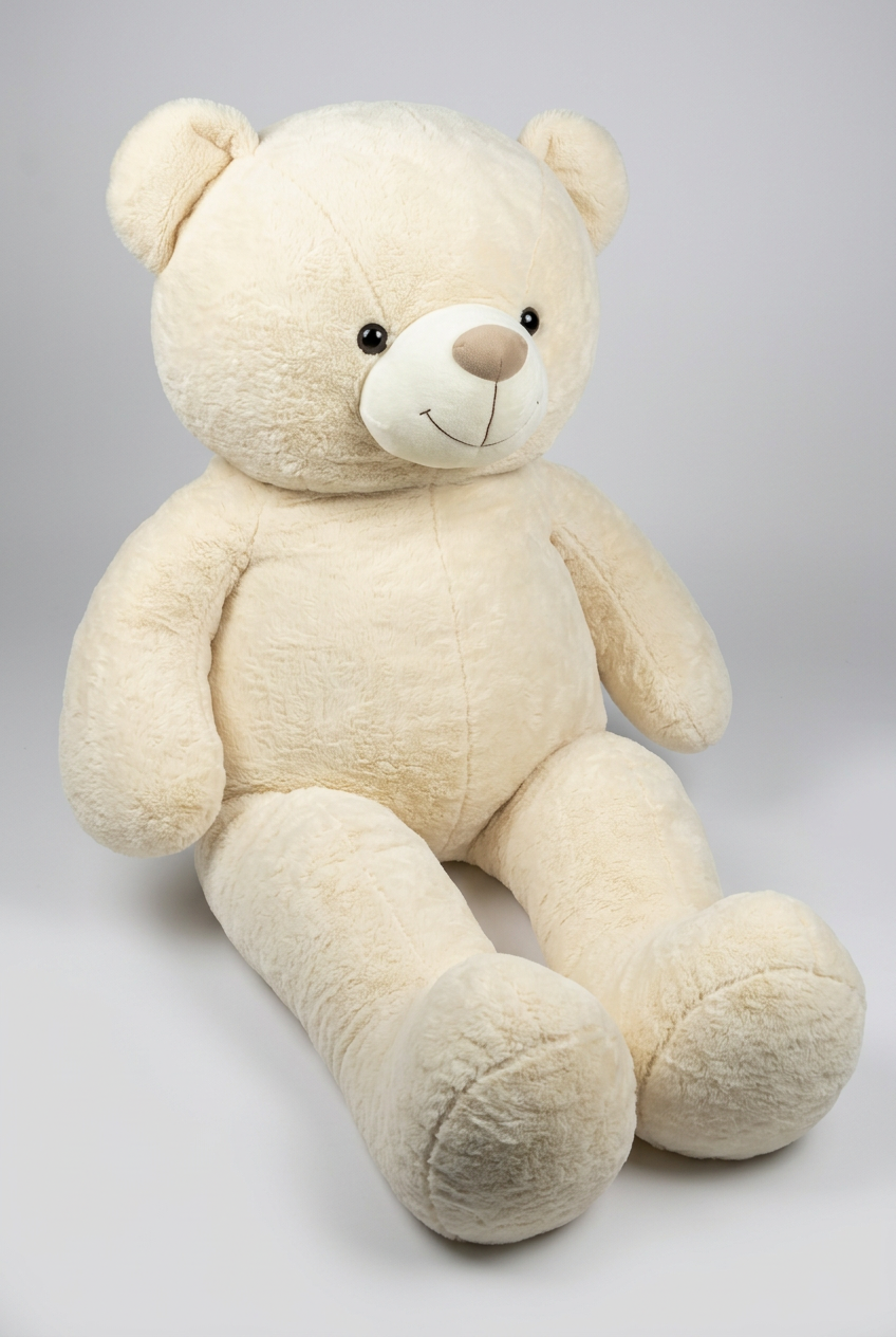 121 CM Cream Teddy Bear – Plush Soft Toy Gift | Happy Gift