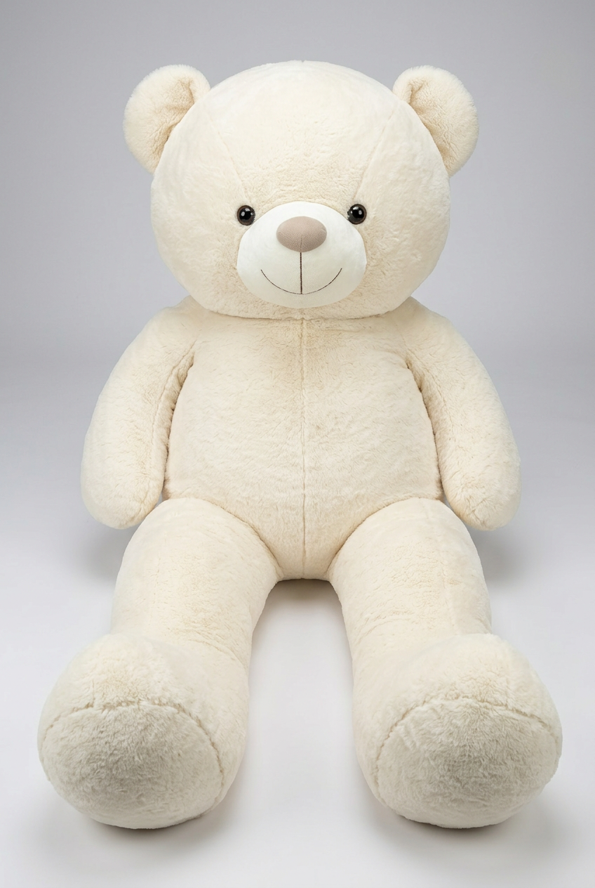 121 CM Cream Teddy Bear – Plush Soft Toy Gift | Happy Gift