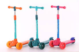 Three-Wheeled Adjustable Kids' Scooters with LED Wheels