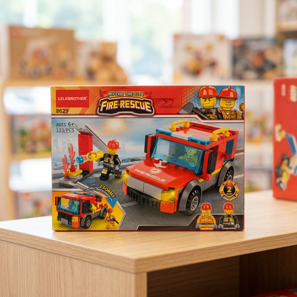 Fire Truck Building Blocks Set – 133 Pieces | Happy Gift