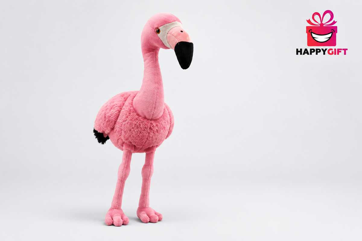 25CM Pink Flamingo Plush Toy with Long Legs – Happy Gift