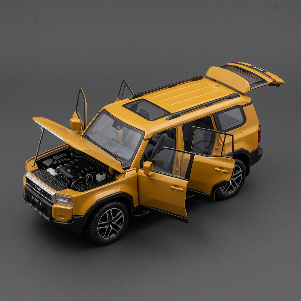 Toyota Land Cruiser Gold Die-Cast SUV Model | Happy Gift