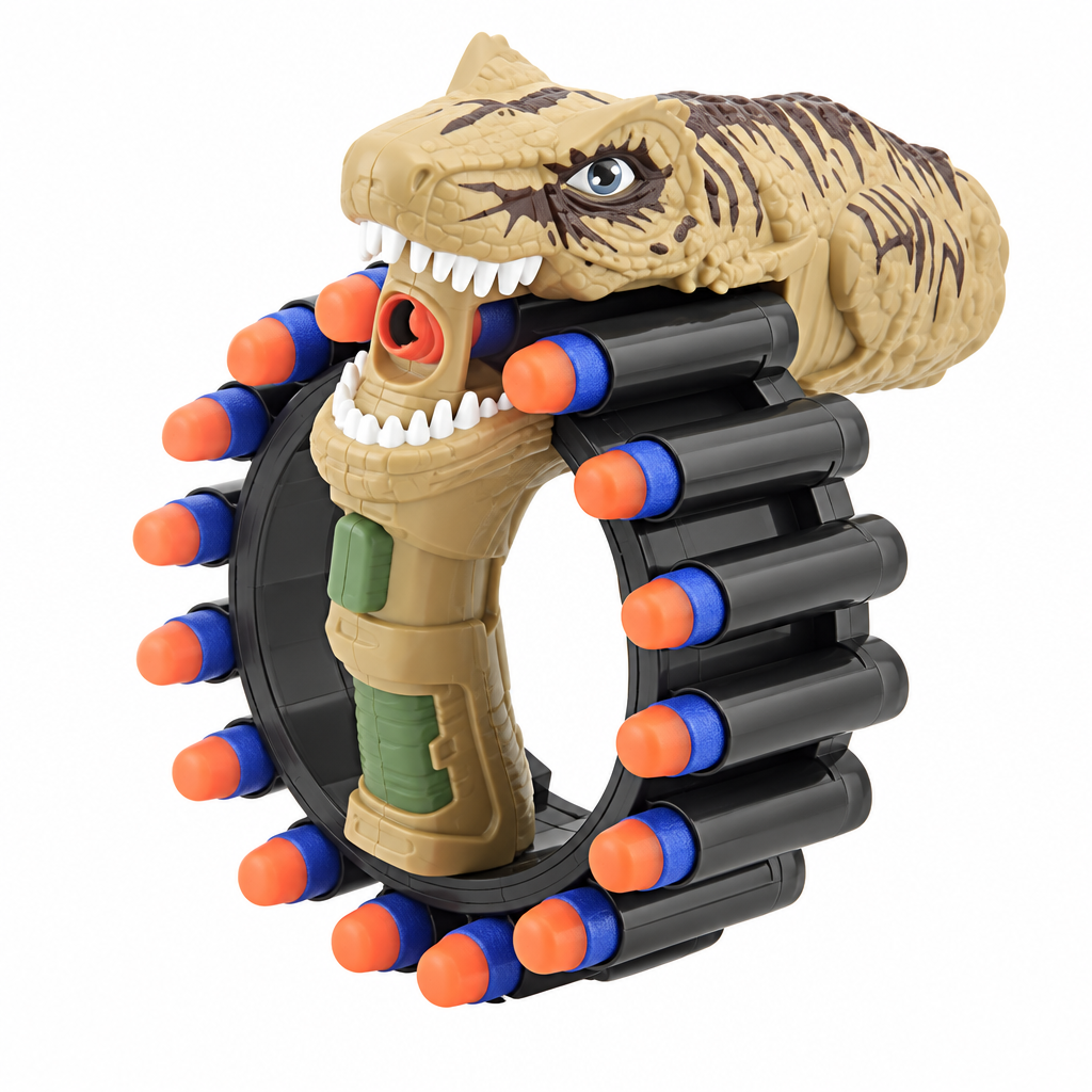 Dinosaur-shaped manual soft bullet toy gun with darts