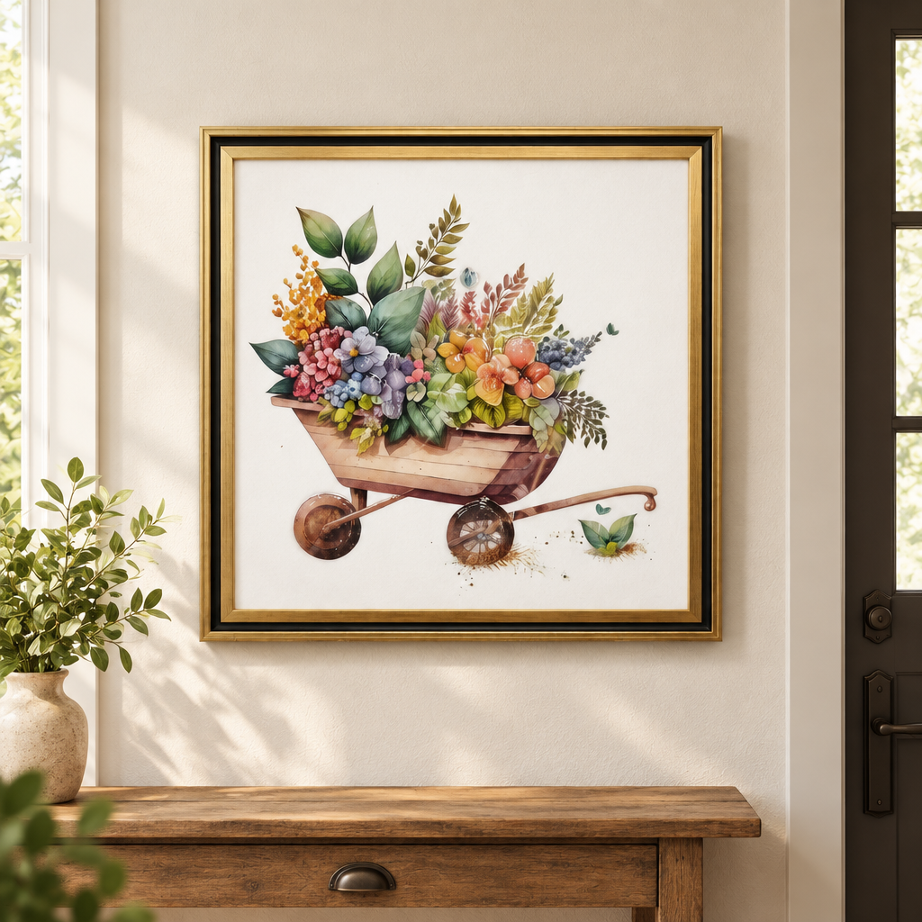 Blooms in a Barrow art in entryway