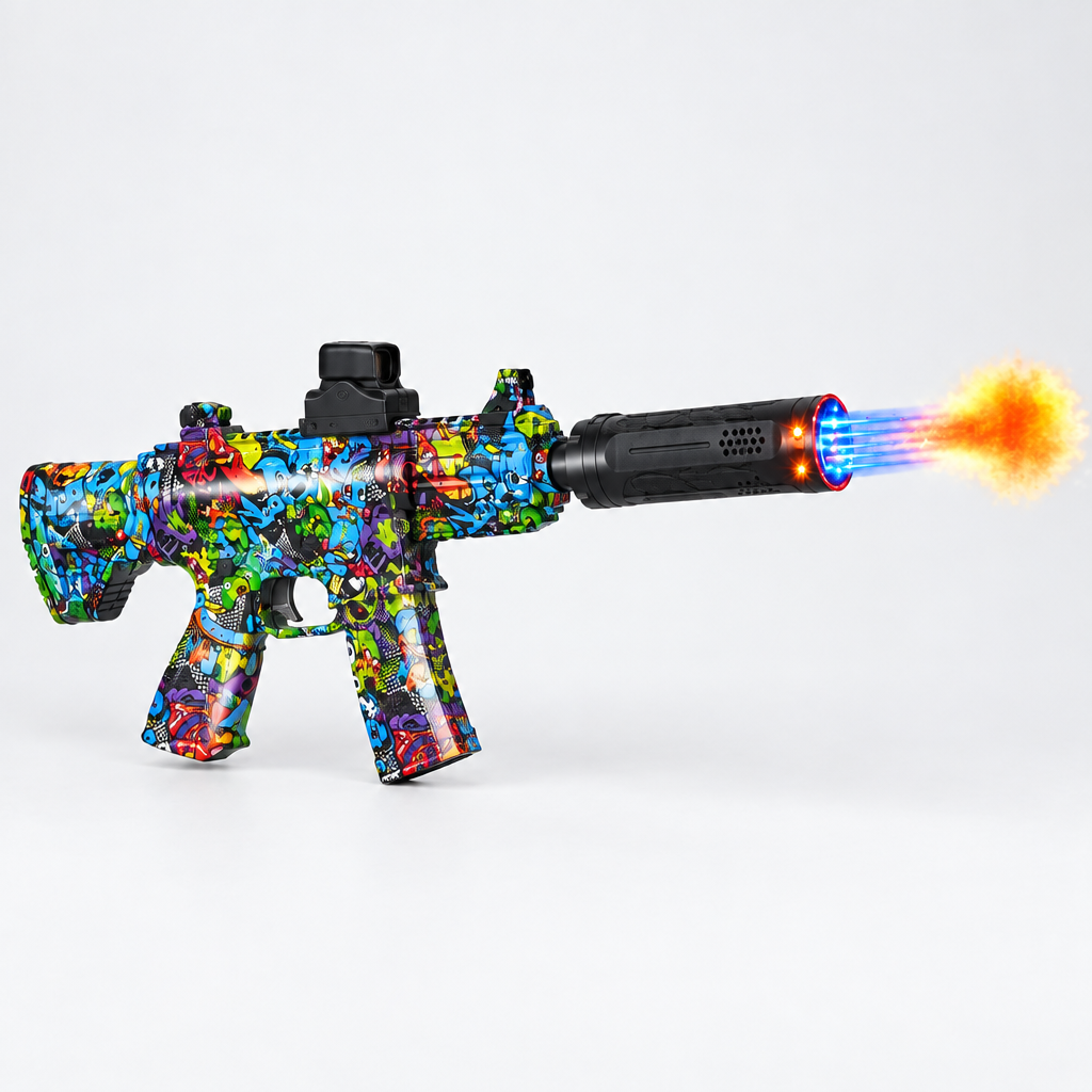 M416 blaster toy with light, opposite-side view