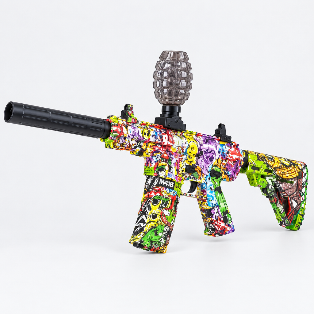 M416 electric toy gun, three-quarter product view