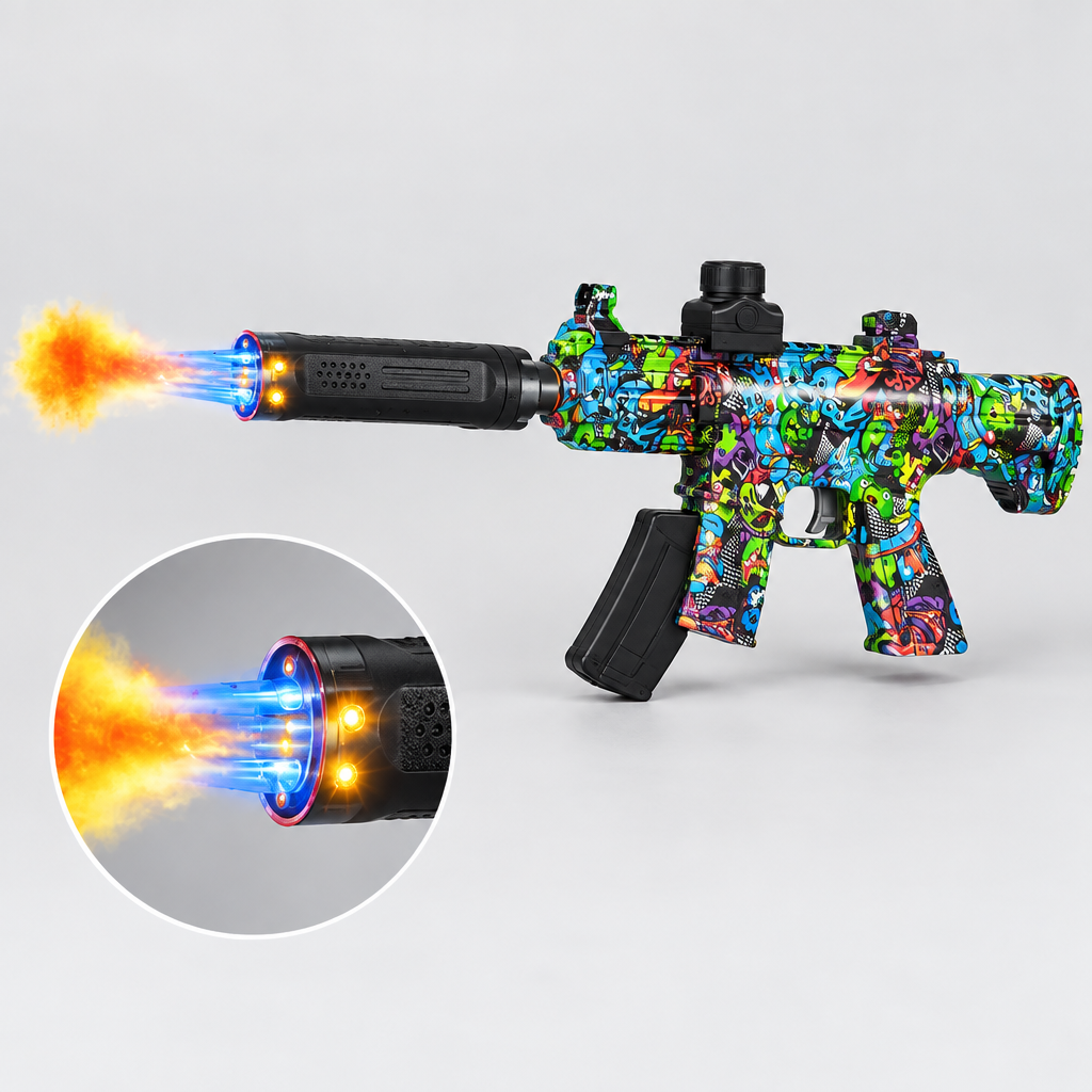 M416 blaster toy with light, detail view