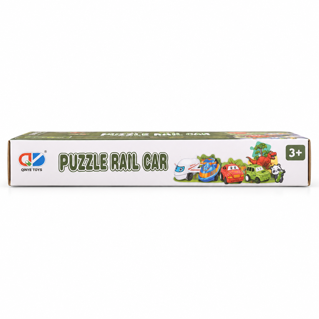 Puzzle rail car set, side view