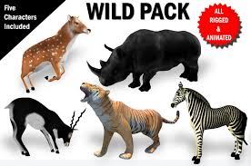 WILD ANIMALS 2MODELS MEDIU M SIZE
