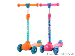 Three-Wheeled Adjustable Kids' Scooters with LED Wheels