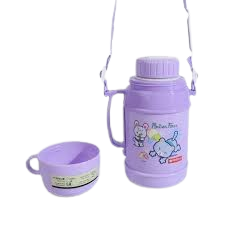 Cute Purple Children's Thermos with Cup Lid
